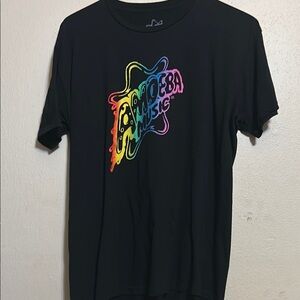 Black Short Sleeve Tee with Neon Graphic